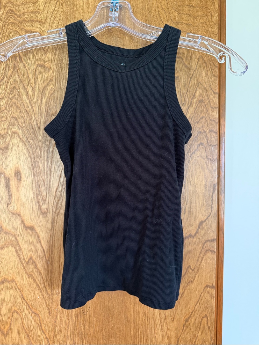 Black Ribbed Tank Top - Girls
